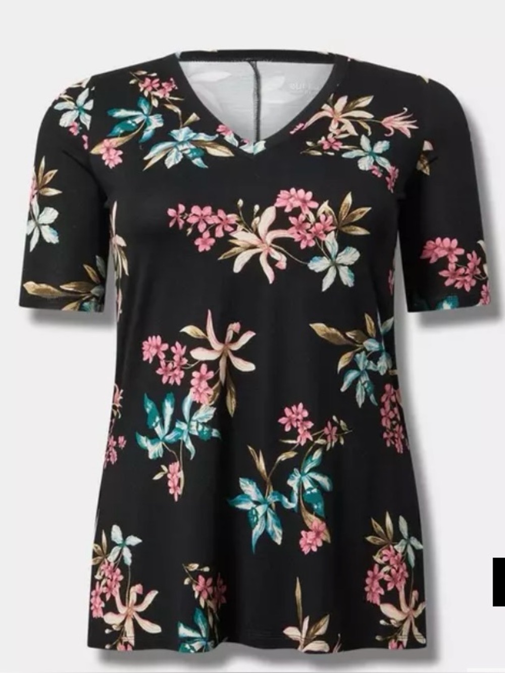 NWOT Colorful Floral Top Super Soft by Torrid Size 0
